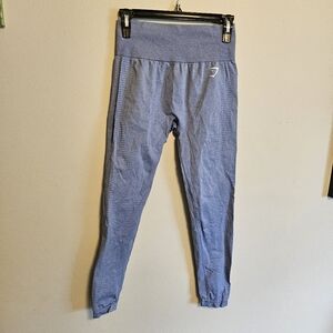 Gymshark Vital Seamless Leggings Compression Blue Measures a Size Small